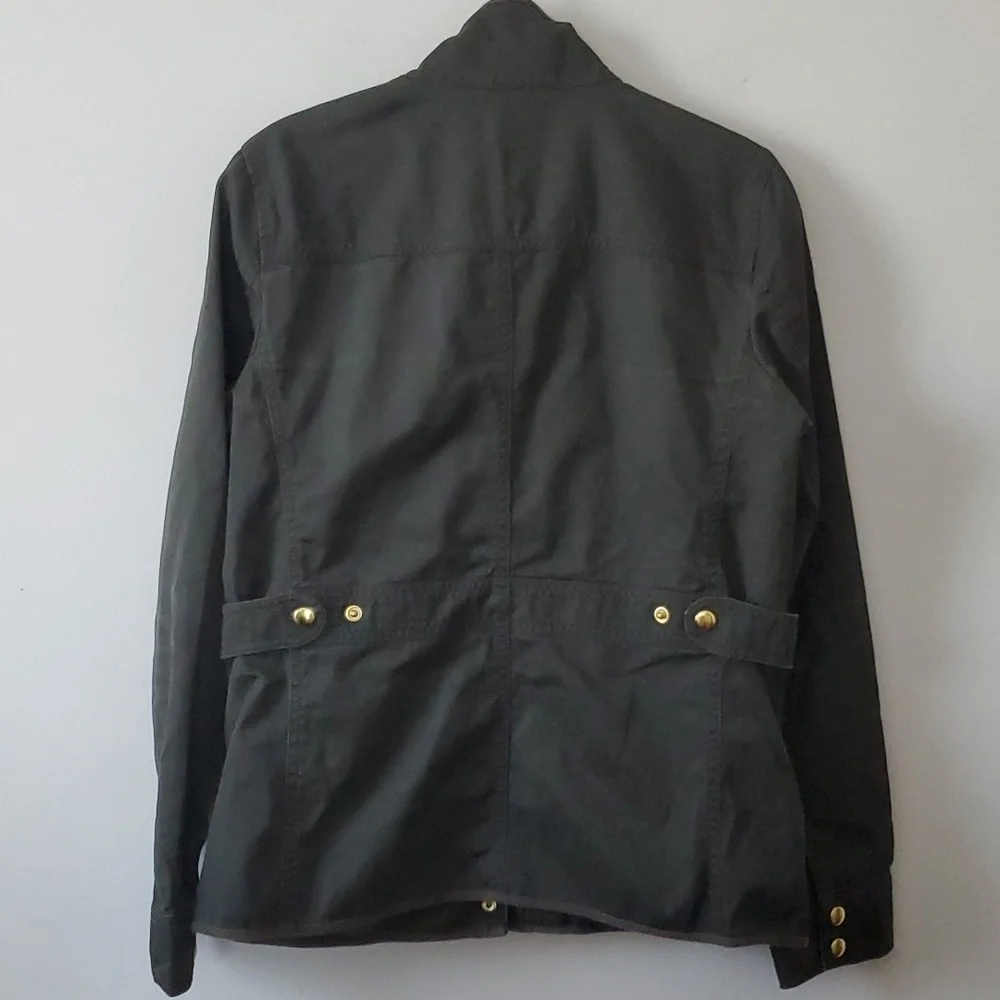J.Crew Women's Utility Jacket Size Small Army Green Waxed